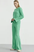 İkili Pantolon Kazak Triko Takım - Yeşil - 4