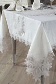 Latife Masa Örtüsü 26 Parça Krem thumbnail 2