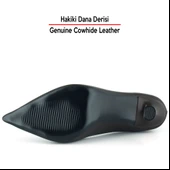 Erkan Saçmacı Suzanna Kahverengi Hakiki Dana Derisi Sivri Burun Klasik İnce Topuklu Ayakkabı - 8