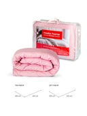 Welsoft Pembe Yorgan Seti Çift Kişilik (2Adet Silikon Yastık ve Kılıfları Hediye) thumbnail 6