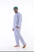 MDB Kocabey 4007 Uzun Kol Çizgili Gaffur Erkek Pijama Takım thumbnail 3