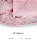 Welsoft Pembe Yorgan Seti Tek Kişilik (1adet  Silikon Yastık ve Kılıfı hedıye) thumbnail 3