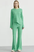İkili Pantolon Kazak Triko Takım - Yeşil - 1