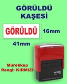 Görüldü Kaşesi, 911 (41mmx16mm) Kırmızı Keçeli Otomatik Kaşe thumbnail 1