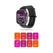 Polosmart PSSW21 2.01" Dokunmatik Ekranlı Akıllı Saat Titreşimli, Mikrofonlu, Adım Sayarlı Siyah - 2