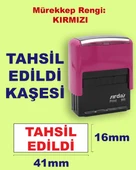 Tahsil Edildi Kaşesi, 911 (41mmx16mm) Kırmızı Keçeli Otomatik Kaşe thumbnail 1