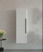 Orka Pure 40 cm Mat Beyaz Banyo Çamaşır Boy Dolabı thumbnail 1