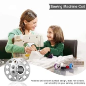 25 Adet Dikiş Makinesi Bobinleri Boş Metal Bobinler Makara Bobin Dikiş Makinesi thumbnail 4