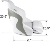 Gri Beyaz Desenli Tekne Kaptan Koltuğu - 5