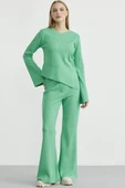 İkili Pantolon Kazak Triko Takım - Yeşil - 2