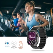 Polosmart PSSW21 2.01" Dokunmatik Ekranlı Akıllı Saat Titreşimli, Mikrofonlu, Adım Sayarlı Siyah - 3