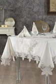 Fikriye Masa Örtüsü 26 Parça Krem thumbnail 1