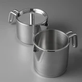 Jumbo Metalix 14 Parça Çelik Çeyiz Seti (Metalix 8 Parça Çelik Tencere Seti-Metalix Full Metal Çaydanlık-3'lü Cezve) thumbnail 6