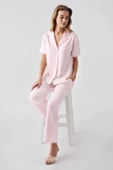 MDB Freshness 324 Kadın 4'Lü Sabahlıklı Şorlu Pijama Takımı thumbnail 3