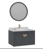 Orka Molino 80 cm Antrasit Banyo Dolabı Alt Modül ve Lavabo thumbnail 2