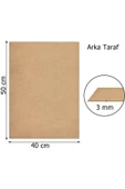 Feoly Art 3 mm 40x50 MDF Plaka (3 ADET) - Hobi, Maket, Ahşap El Sanatları İçin Uygun (3`lü Paket) - 2