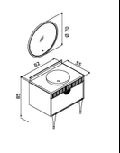Orka Molino 80 cm Antrasit Banyo Dolabı Alt Modül ve Lavabo thumbnail 3