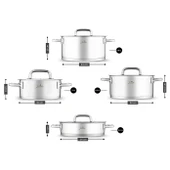 Jumbo Metalix 14 Parça Çelik Çeyiz Seti (Metalix 8 Parça Çelik Tencere Seti-Metalix Full Metal Çaydanlık-3'lü Cezve) thumbnail 9