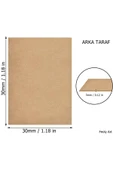 Feoly Art 3 mm 30x30 MDF Plaka (10 ADET) - Hobi, Maket, Ahşap El Sanatları İçin Uygun (10`lu Paket) - 1
