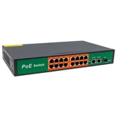Rewel 300w 10/100/1000 Mbps 16+3+sfp 16 Port Poe Ethernet Gıgabıt Swıtch - 1