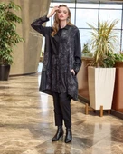 Misswhence Patchwork Cupro Tunik : 38303 siyah thumbnail 3