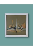 Feoly Art Modern Soyut Tablo – El Boyaması – 22x22 Ev Dekorasyon Tablosu – MDF Üzeri Akrilik - 6