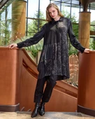 Misswhence Patchwork Cupro Tunik : 38303 siyah thumbnail 4