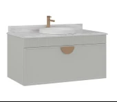 Orka Molino 120 cm Kaşmir Banyo Dolabı Alt Modül ve Lavabo thumbnail 1