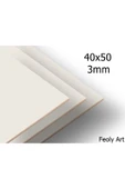 Feoly Art 3 mm 40x50 MDF Plaka (3 ADET) - Hobi, Maket, Ahşap El Sanatları İçin Uygun (3`lü Paket) - 1
