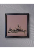 Feoly Art Modern Soyut Tablo – El Boyaması – 22x22 Ev Dekorasyon Tablosu – MDF Üzeri Akrilik - 6