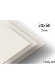 Feoly Art 3 mm 30x50 MDF Plaka (4 ADET) - Hobi, Maket, Ahşap El Sanatları İçin Uygun (4`lü Paket) - 2