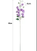 Yapay Çiçek Çan Çiçeği Lila 85cm Tek Dal Kumaş Çiçek Uzun Dal thumbnail 4