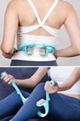 Boyun Bacak Ayak Bel Masaj Aleti Çok Fonksiyonlu Manuel Altı Tekerlekli thumbnail 4
