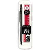 Scrikss Graph-X Metal Versatil Kalem 0.5 Mm Mat Siyah 3'Lü Set thumbnail 1