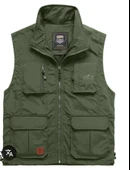 İçi Fileli Haki Renk Outdoor Yazlık Yelek - 3