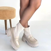 BİÇOMİ Wanye Bej Cilt Cilt Streçli Bot thumbnail 4