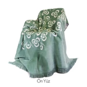 Bigghome Çintemani Yeşil Çift Kişilik Battaniye 200 x 220 cm thumbnail 7