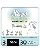 Sleepy Bio Natural Premium Plus Hijyenik Ped Mega Paket Gece 30 Adet thumbnail 1