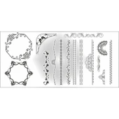 Vintage Çerçeveler 004 Temalı Silikon Mühür/Damga/Şeffaf Damga/Kaşe - 1