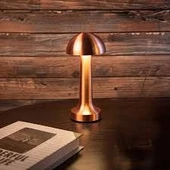 Ct 8430 Dekoratif Lizbon Şarjlı 3 Renk Modlu Dokunmatik Masa Lambası Bakır Renk - 2