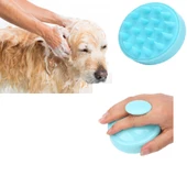 Hazneli Silikon Başlıklı Kedi Köpek Yıkama Fırçası thumbnail 2