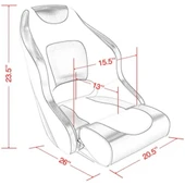 Mavi Beyaz Desenli Tekne Kaptan Koltuğu - 6