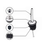 Şişe Ucu Servis Aparatı Damlalık Yağdanlık -Şişe Tıpa Sürekli Akışlı Hava Delikli thumbnail 4