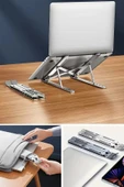 NACTUMU Ayarlanabilir Dizüstü Laptop Yükseltici, Katlanabilir ve Taşınabilir Destek Tabanı - 1