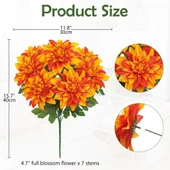 Yapay Çiçek Somon 7li Yıldız Çiçeği Demeti 40*30cm thumbnail 3