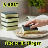 Technow Klasir Ekonomik 9 x 7 cm Sarı Siyah Düz Bulaşık Süngeri thumbnail 2