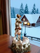 El Yapımı Deniz Kabuğu Şelale Masa Dekoru  Kristal Reçine Su Efektli Kıyı Temalı Heykel  Lüks Ev Hediyesi - 6