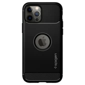 Spigen iPhone 12 Pro / iPhone 12 ile Uyumlu Kılıf Rugged Armor Matte Black thumbnail 6