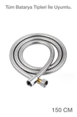 NACTUMU Banyo Duş Hortumu, Tüm Musluk ve Duş Bataryalarına Uygun thumbnail 1