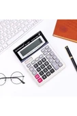 NACTUMU 12 Haneli LCD Ekranlı Hesap Makinesi, Pilli ve Büyük Düğmeli Tasarım thumbnail 3